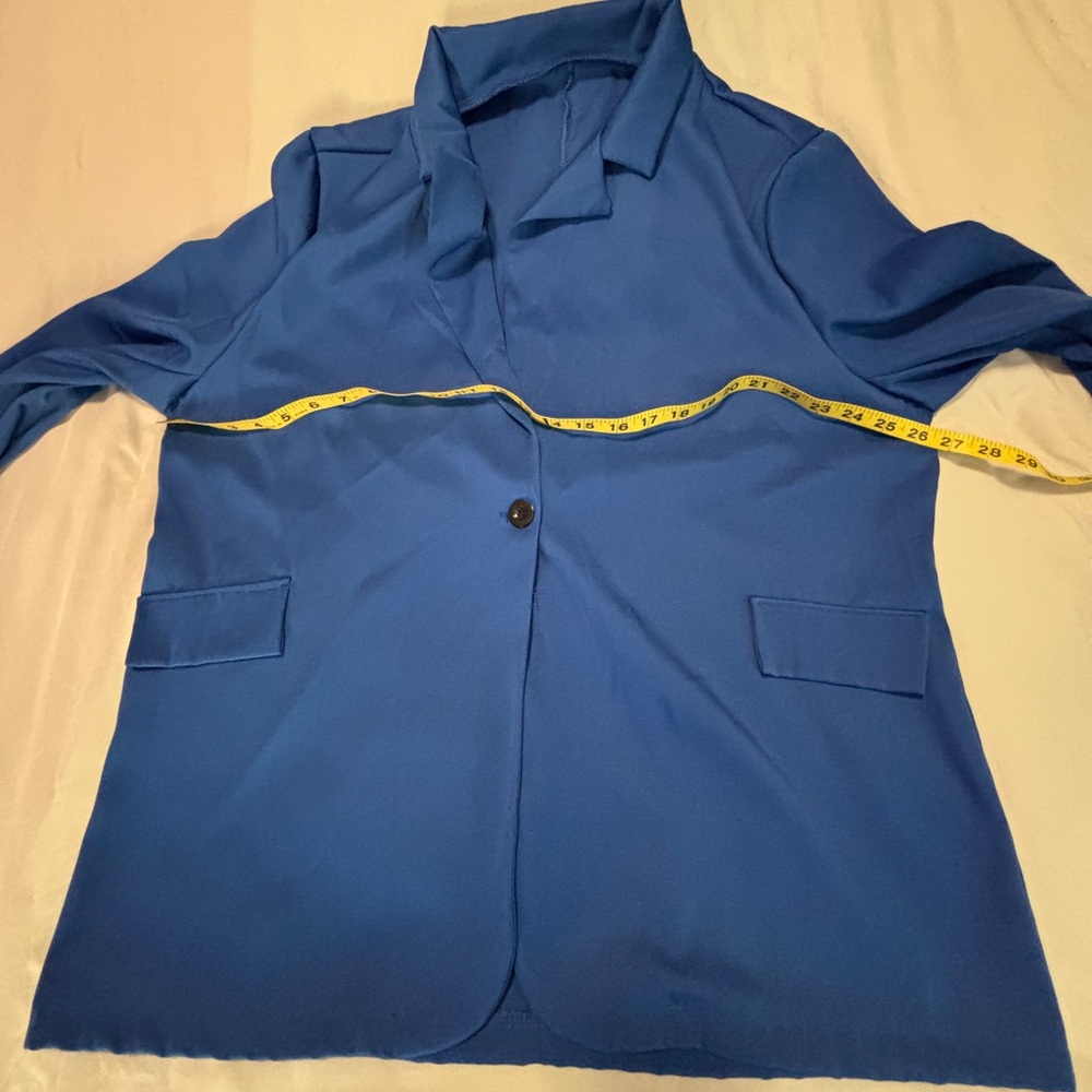 Royal Blue Single-Button Blazer